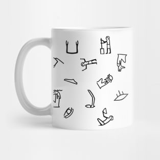 Egyptian Hieroglyphs Pattern Mug